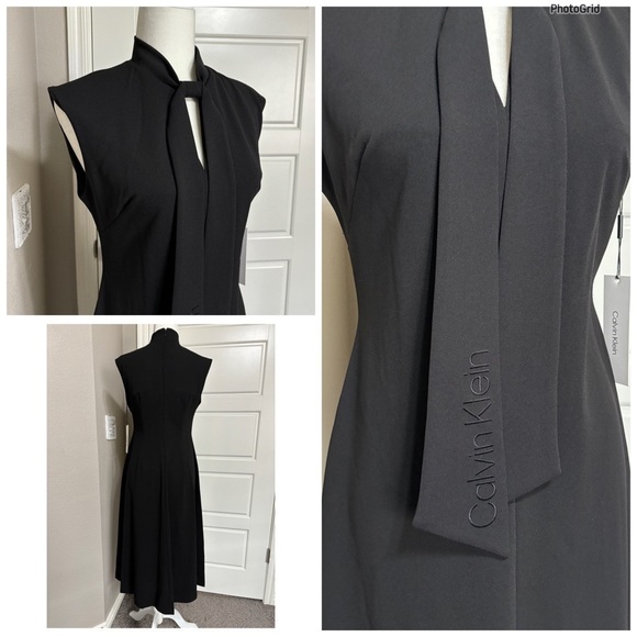 Calvin Klein Black Princess Sheath Dress - Picture 1 of 2